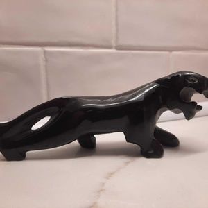 BLACK PANTHER STONE ANIMAL FIGURE